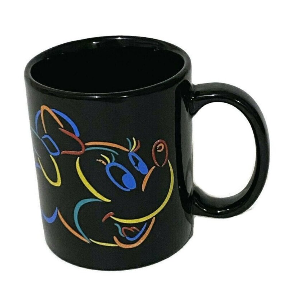 Disney Minnie Mouse Neon Rainbow Sketch Mug Coffee Cup‎